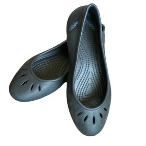 Crocs Kadee Kelli Black Ballet Flat Slip On Shoe Women’s Size 6 EUC